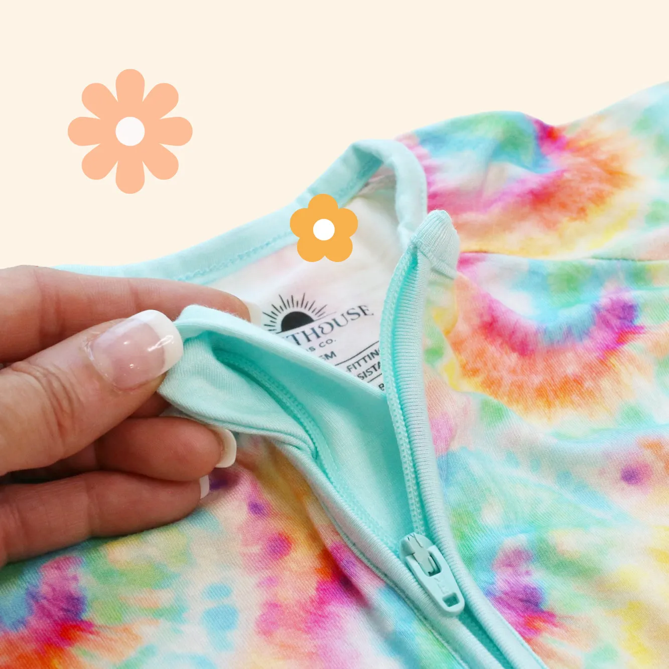 𝐒𝐀𝐋𝐄! 𝟓𝟎% 𝐎𝐅𝐅! Bamboo Baby Pajamas - Double Zipper - Shorties - Tie-Dye