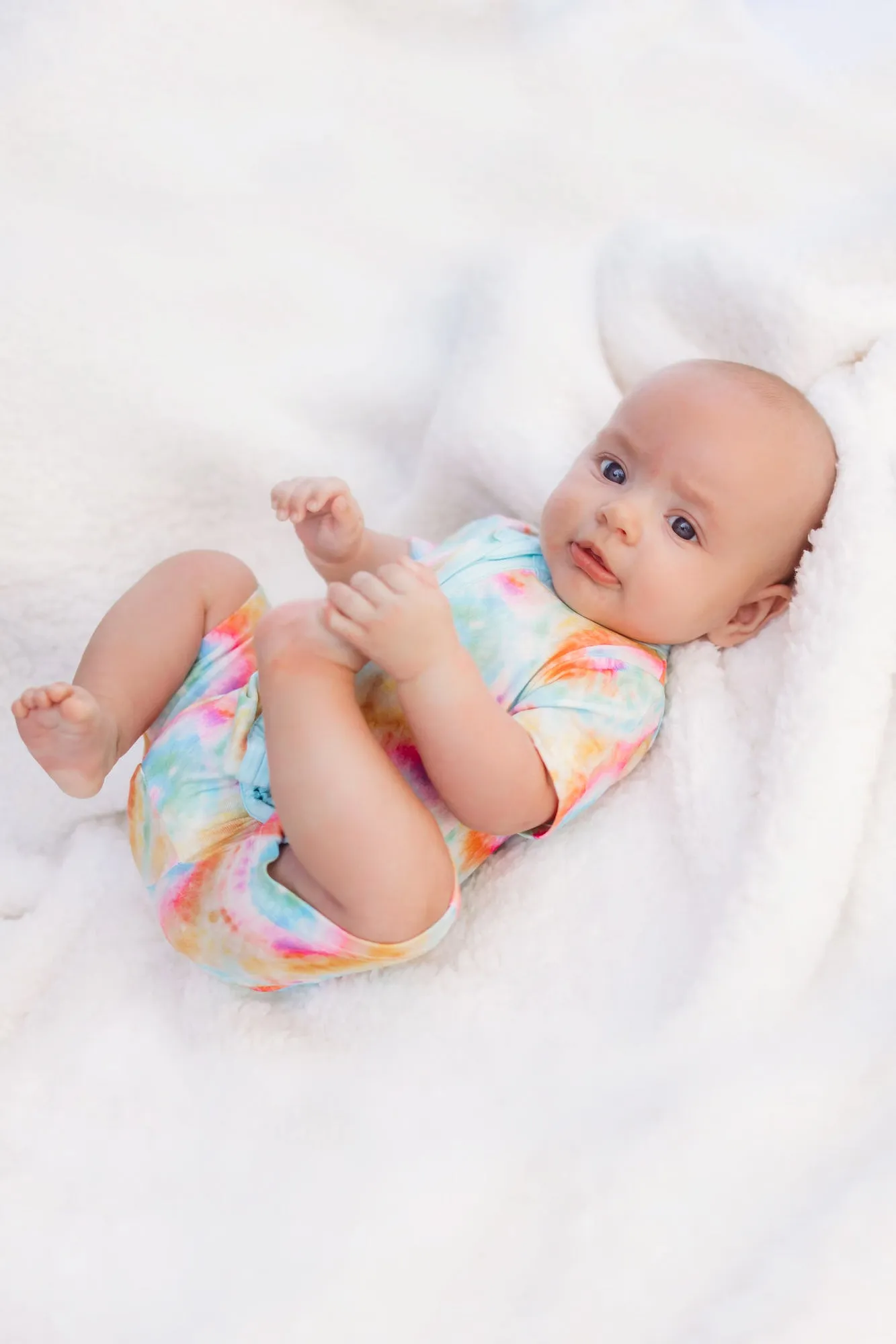 𝐒𝐀𝐋𝐄! 𝟓𝟎% 𝐎𝐅𝐅! Bamboo Baby Pajamas - Double Zipper - Shorties - Tie-Dye