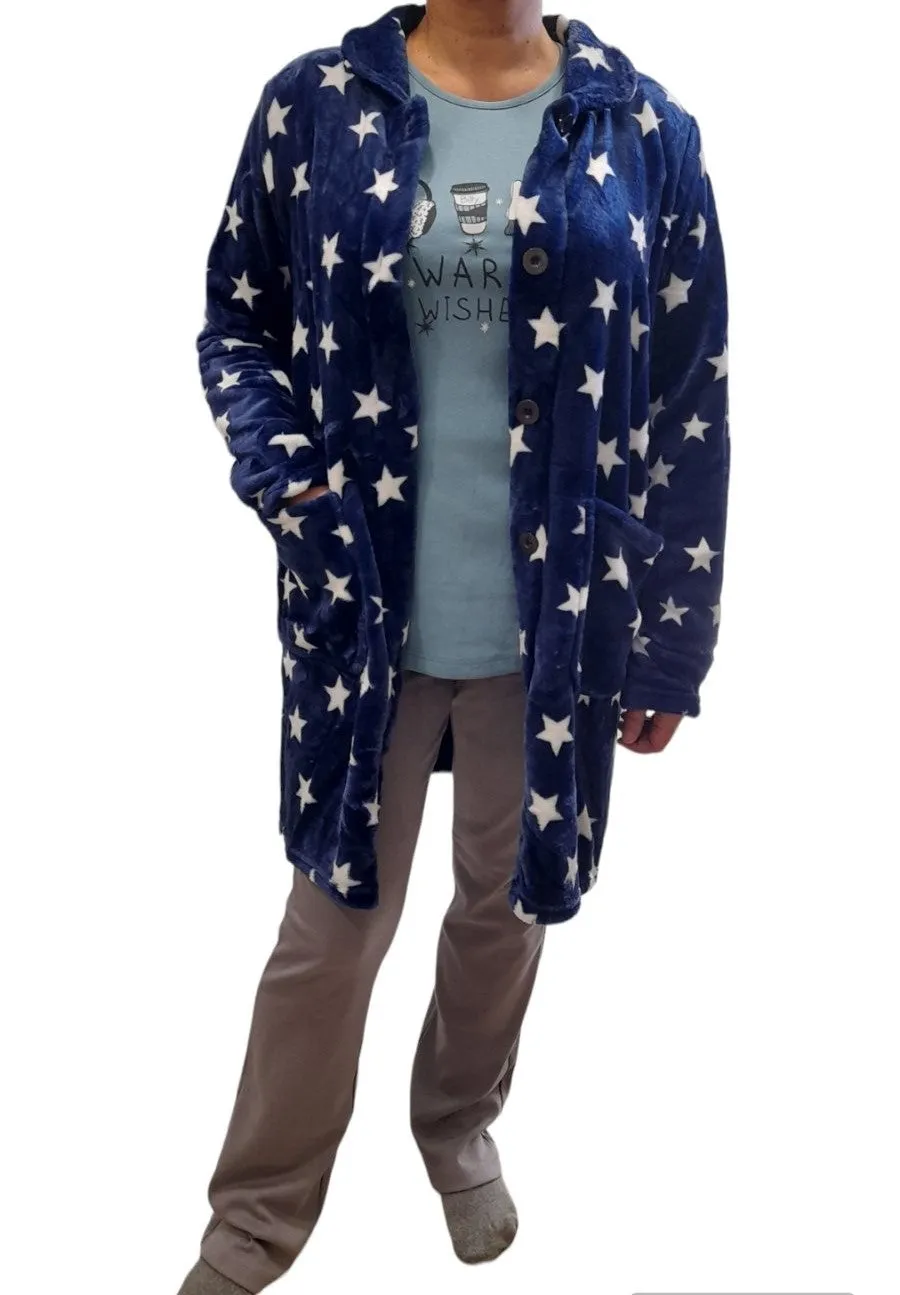 Ρόμπα κοντή με κουμπί Γυναικεία σε polar fleece #01223