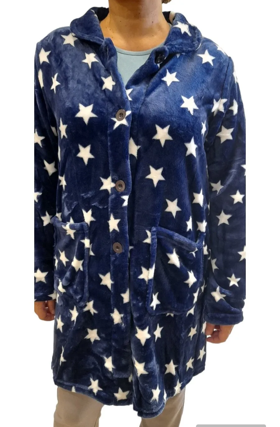 Ρόμπα κοντή με κουμπί Γυναικεία σε polar fleece #01223