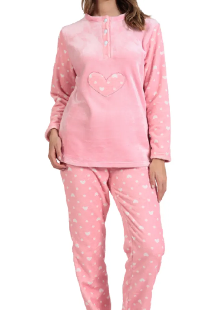 Γυναικεία πιτζάμα από σούπερ αφράτο polar fleece #21557