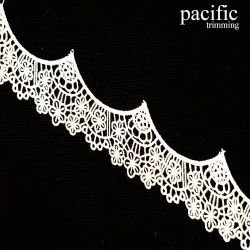 1 1/4" Polyester Lace Trim: LA20282 (2 Colors)