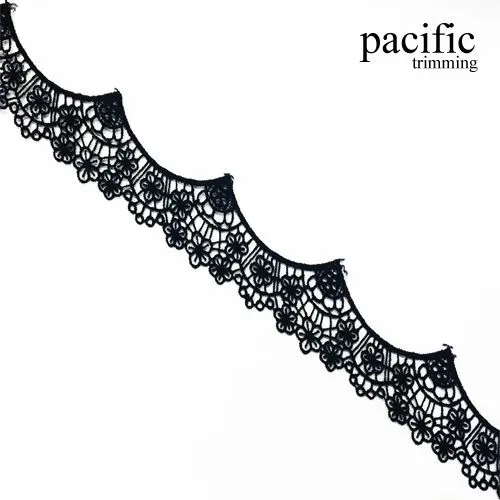 1 1/4" Polyester Lace Trim: LA20282 (2 Colors)