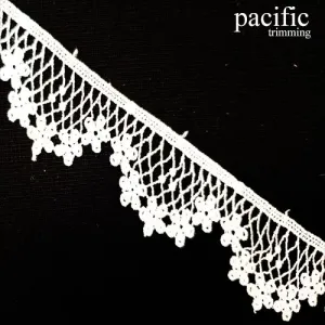 1 3/8" White Polyester Lace Trim