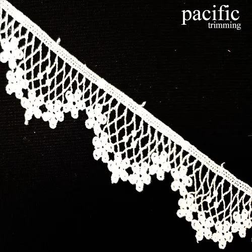 1 3/8" White Polyester Lace Trim
