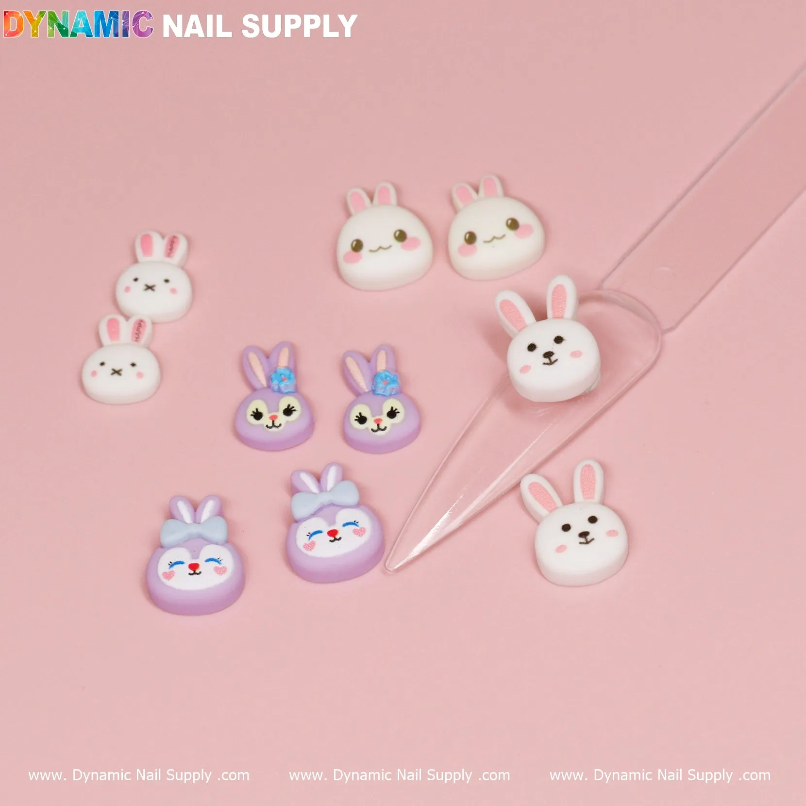 10 pcs Cute Kawaii Cartoon Mixed Shape Design Nail Charms