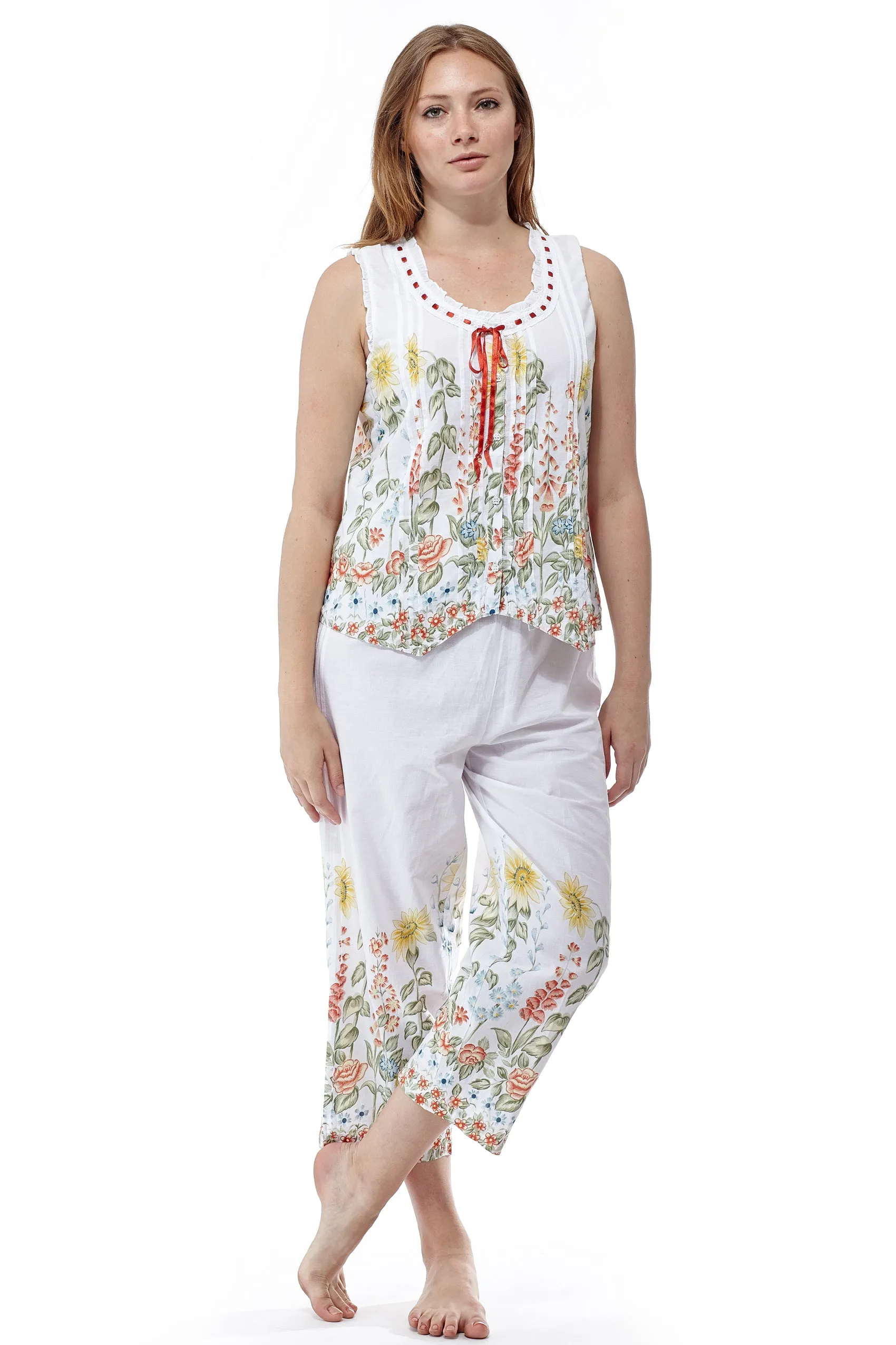 100% Cotton Sunflower Garden PJs