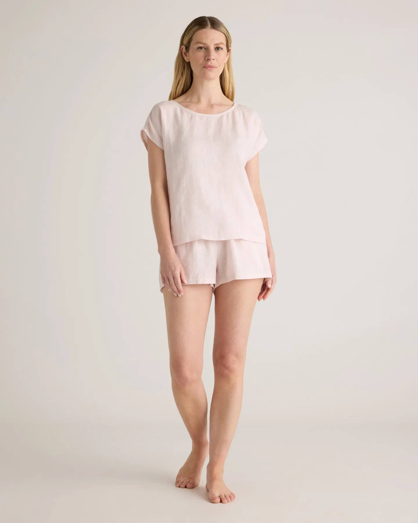 100% European Linen Shorts Pajama Set