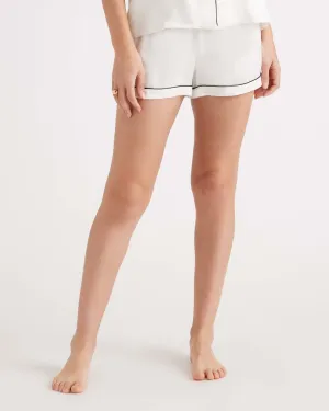100% Washable Silk Pajama Short with Piping
