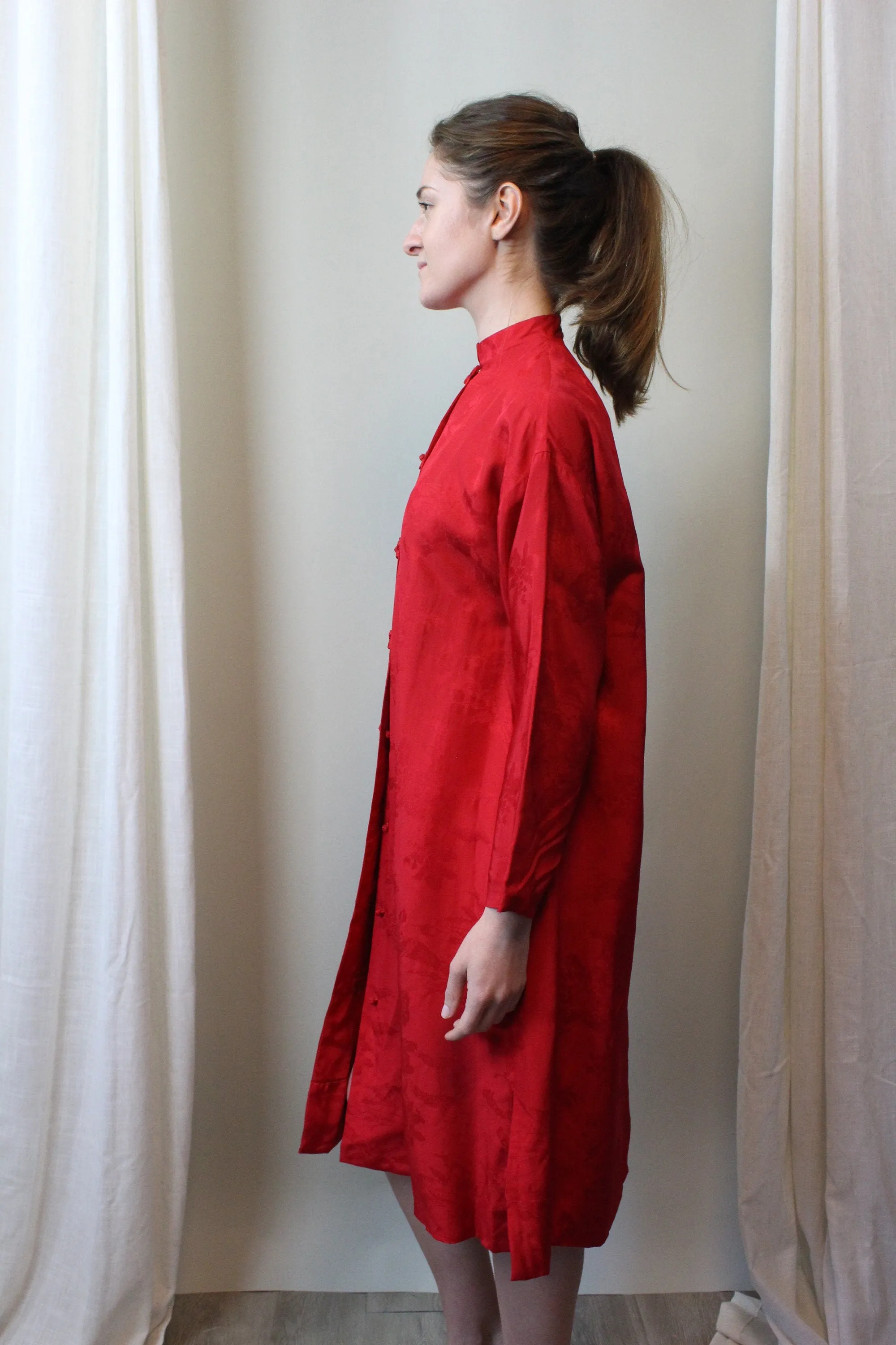 1930s asian SILK reversible robe medium | new spring