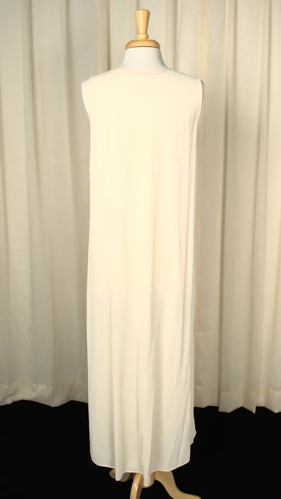 1960s Cream Emb Night Gown