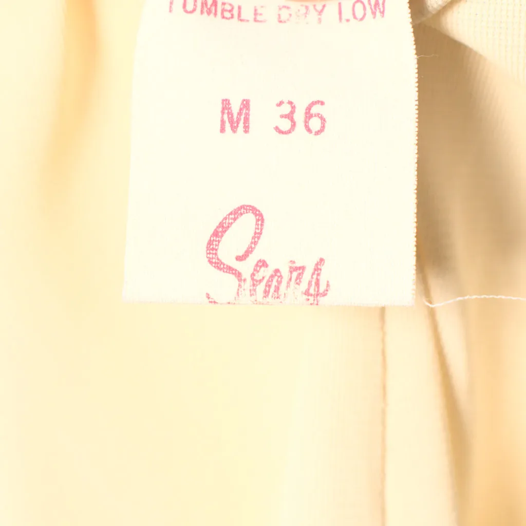 1960s Cream Emb Night Gown