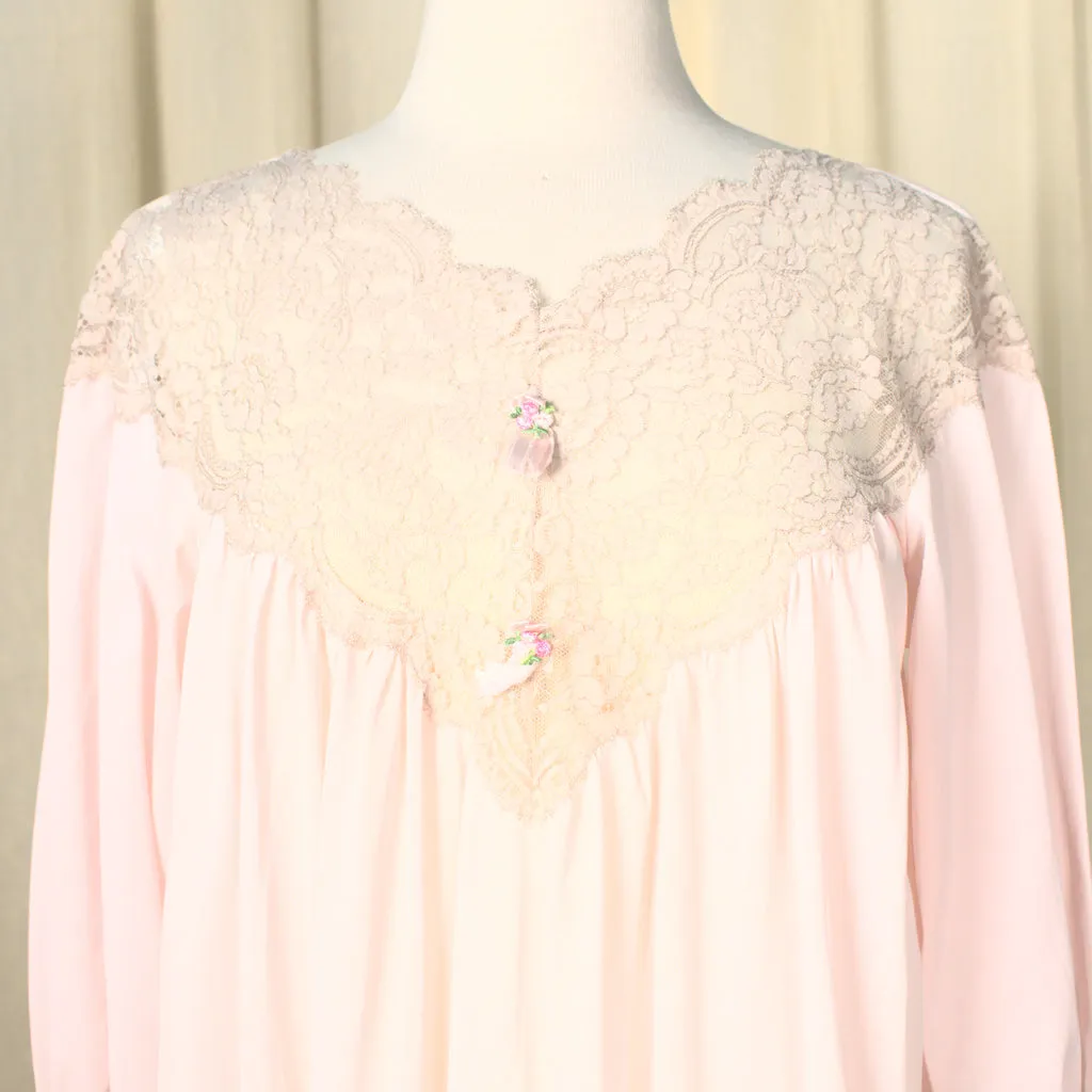 1960s Lacy Sheer Night Gown