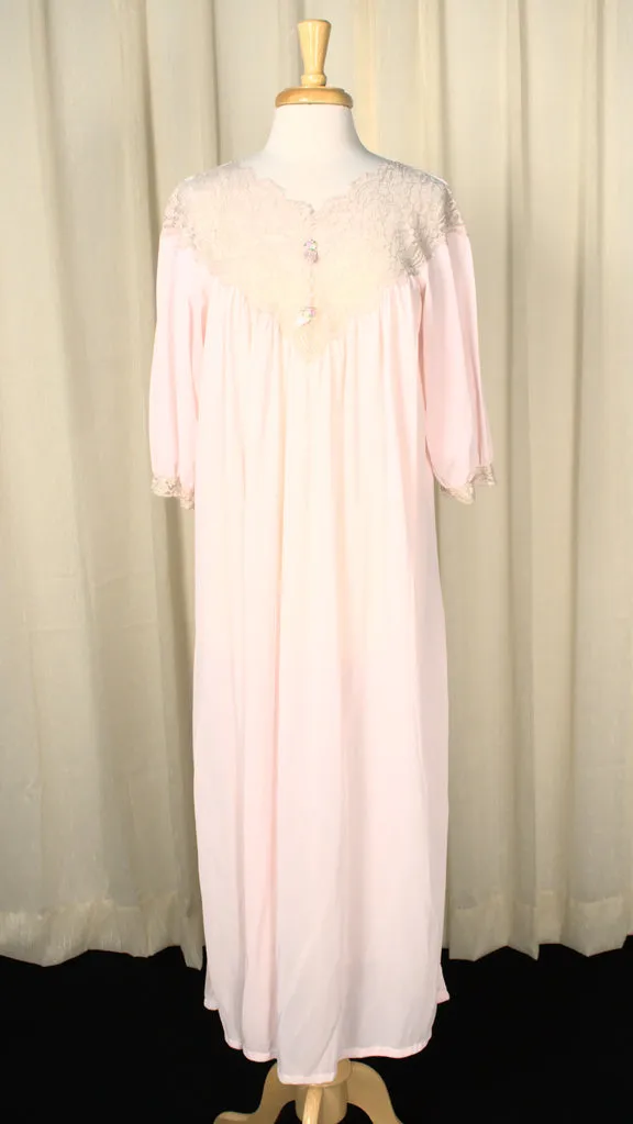 1960s Lacy Sheer Night Gown