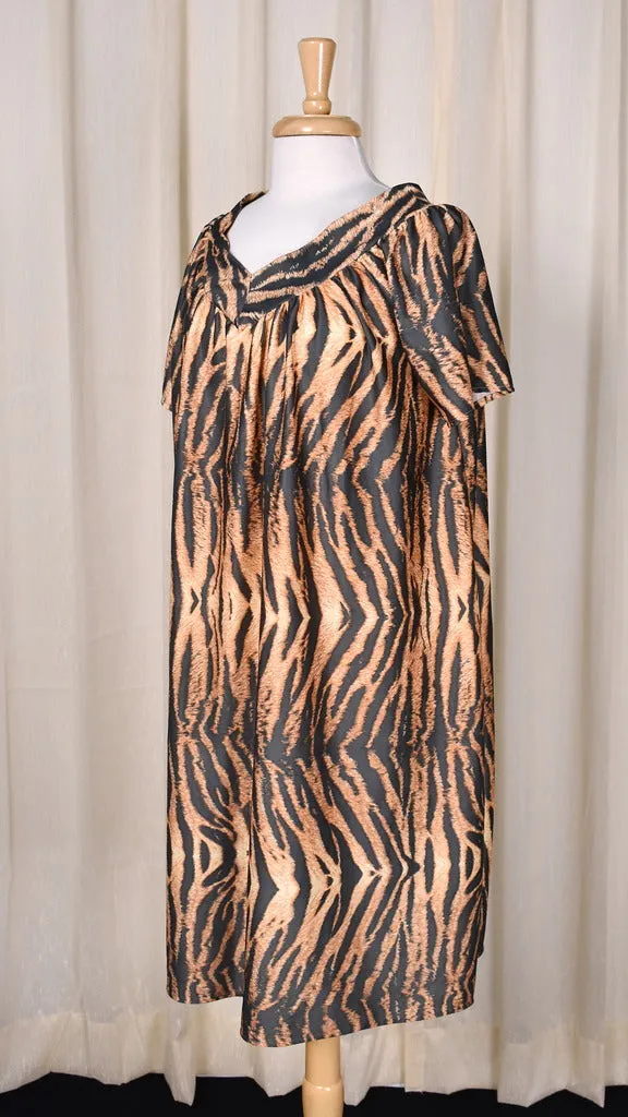 1970s Vintage Tiger Print MuuMuu