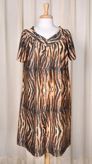 1970s Vintage Tiger Print MuuMuu