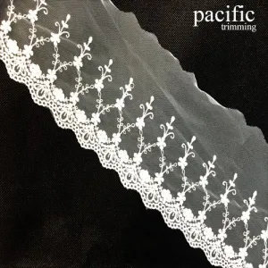 2 3/4" White Polyester Lace Trim: LA0A0946