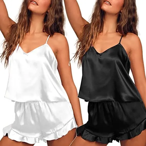 2 Packs Silk Ruffle Pajama Sets (US Only)