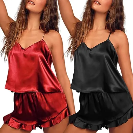 2 Packs Silk Ruffle Pajama Sets (US Only)