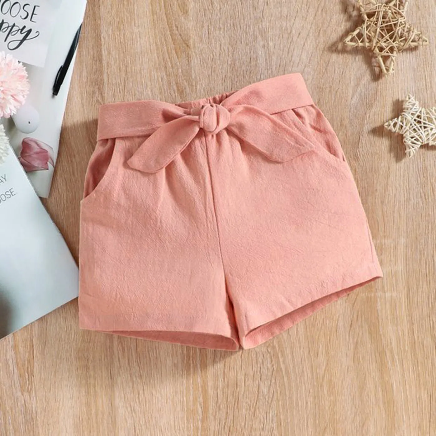 2-piece Baby / Toddler Girl Pretty Floral Embroidery Top and Solid Shorts Sets