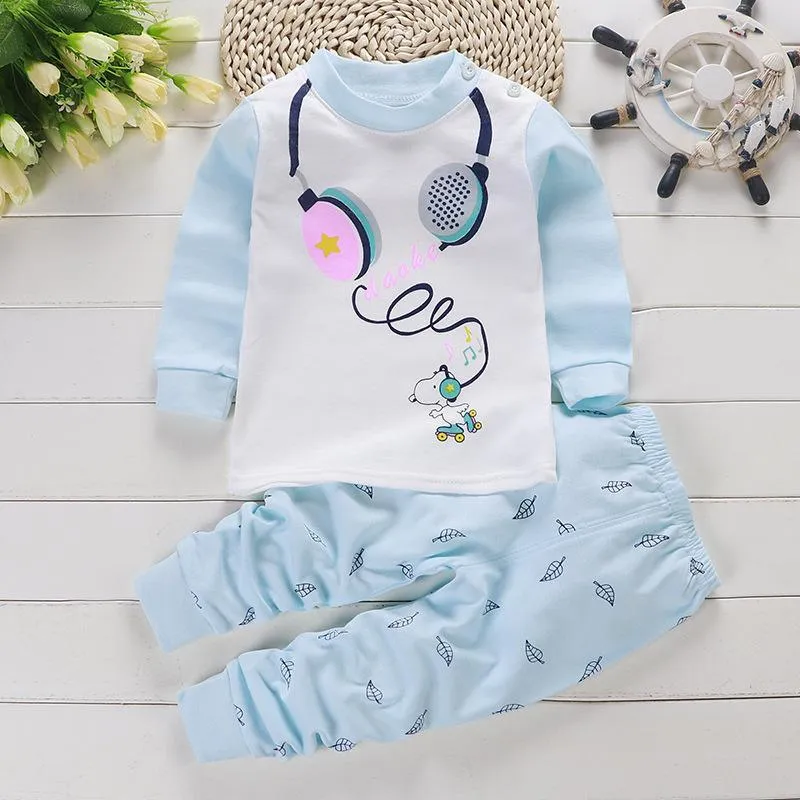 2-piece Cartoon Design Pajamas Sets for Children Boy