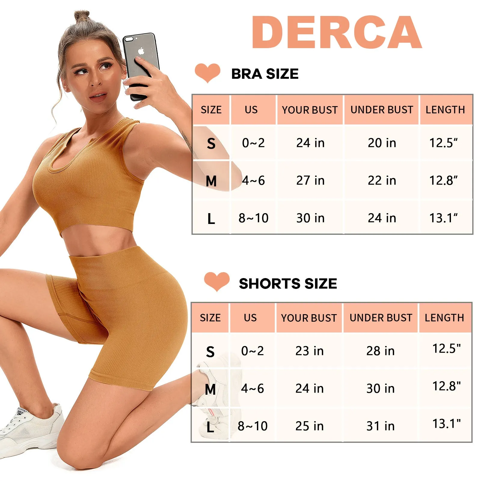 2 Piece Workout  Yoga Outfits Ribbed Sports Bra Gym Shorts
