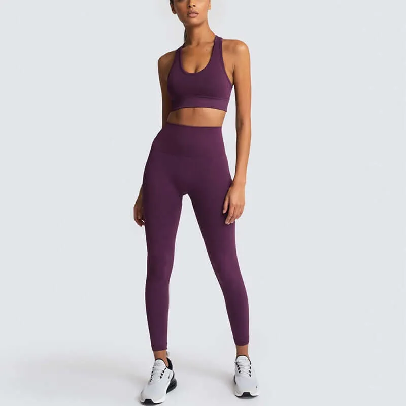 2020 Women's Yoga Set Seamless Sportswear 2 Piece Gym Yoga Clothes