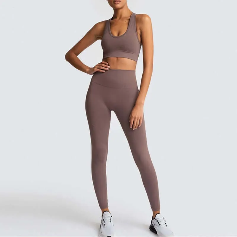 2020 Women's Yoga Set Seamless Sportswear 2 Piece Gym Yoga Clothes