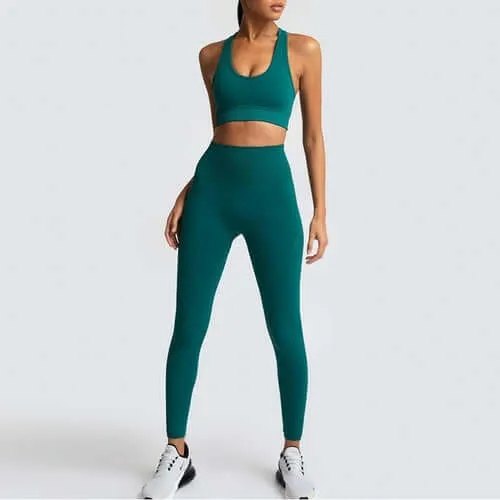 2020 Women's Yoga Set Seamless Sportswear 2 Piece Gym Yoga Clothes
