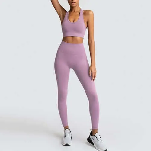 2020 Women's Yoga Set Seamless Sportswear 2 Piece Gym Yoga Clothes
