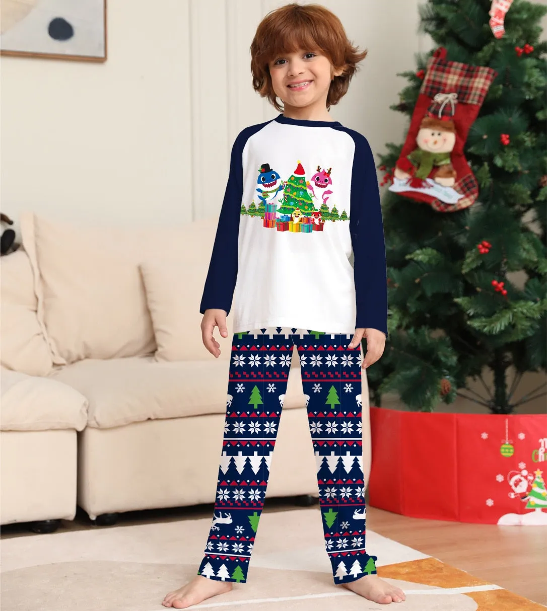 2023 Christmas Family Matching Pajamas Mom Daughter Dad Son Clothing Set Women Men Girls Boys Pyjamas Red Sleepwear Family Look
