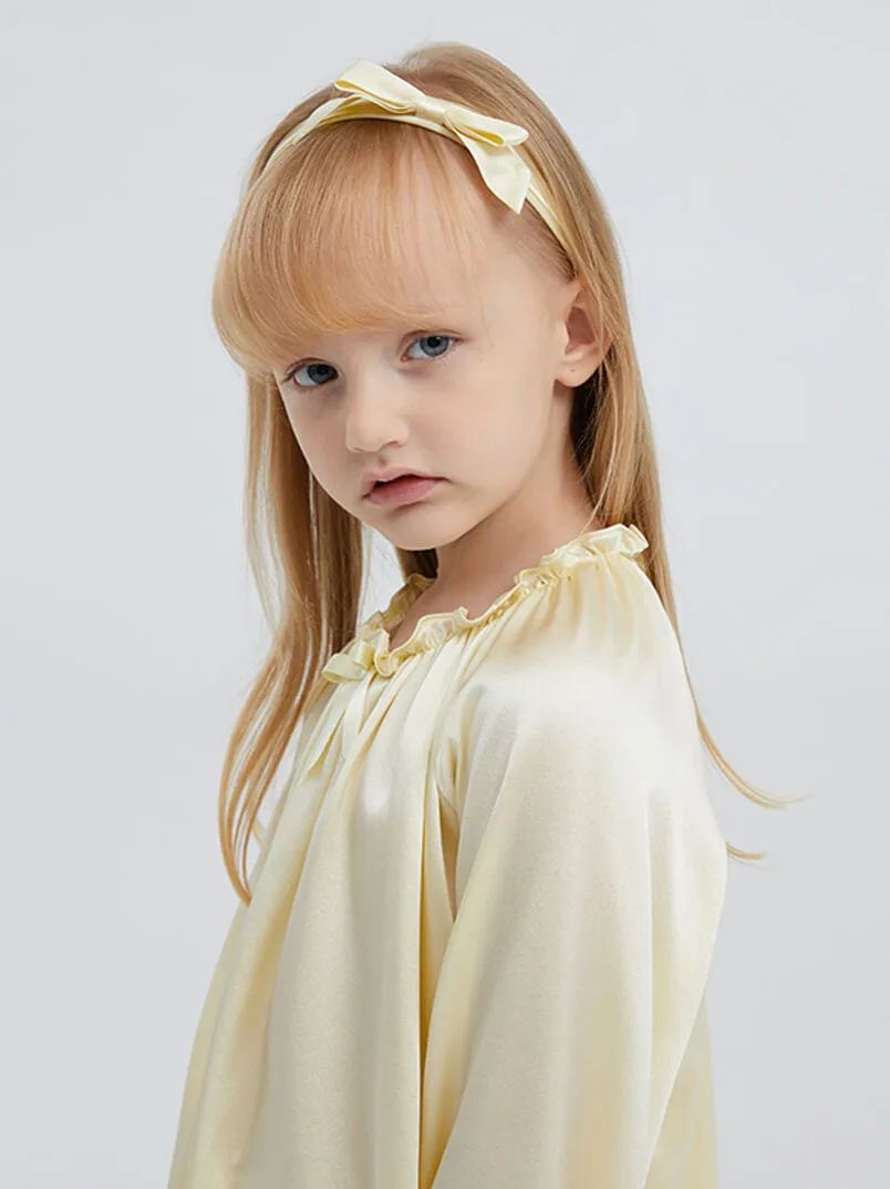 22 Momme Girls Pullover Long Silk Pajama Sets