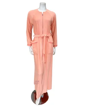 23132RC Sunset Tassel Trim Cotton Zippered French Terry Robe