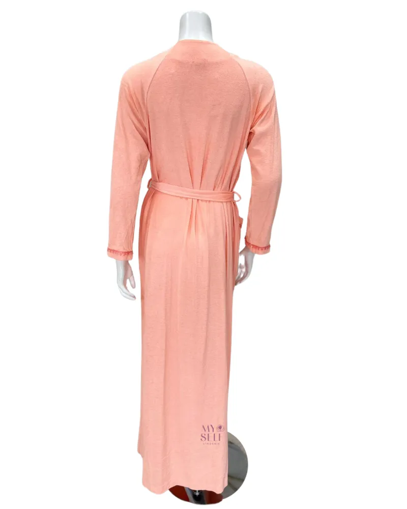 23132RC Sunset Tassel Trim Cotton Zippered French Terry Robe
