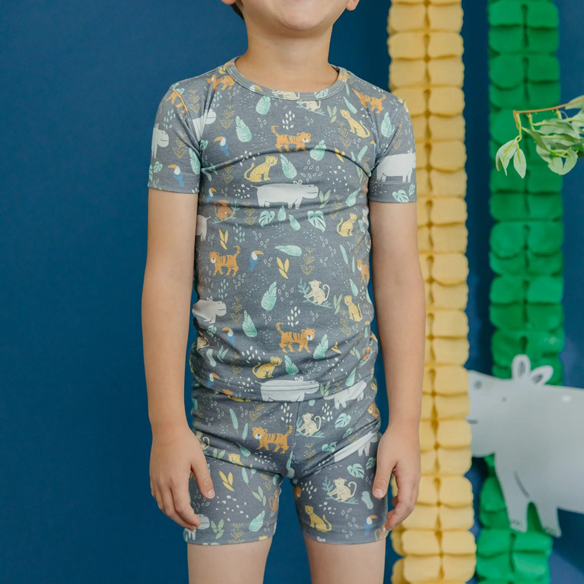 2pc Short Sleeve Pajama Set - Bengal