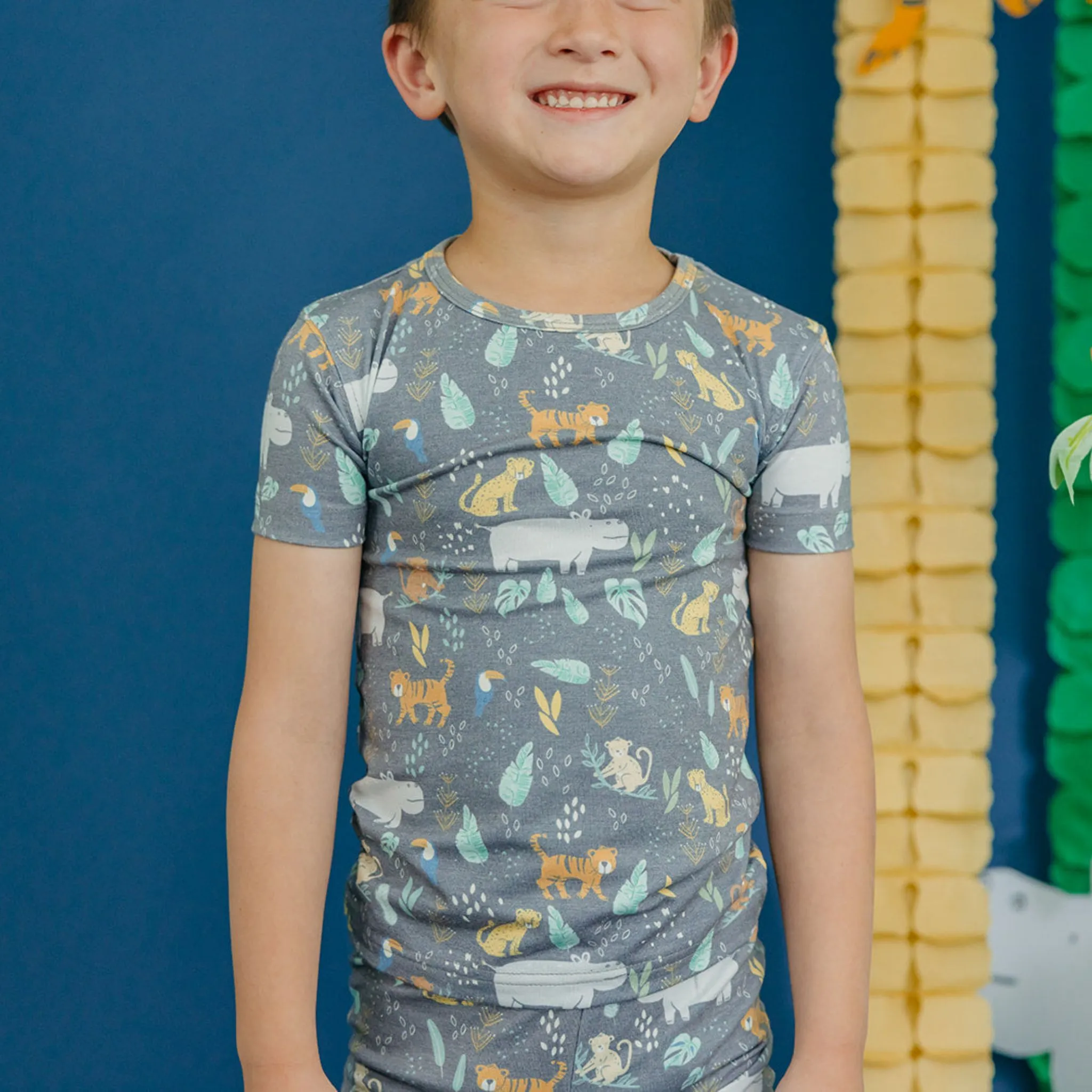 2pc Short Sleeve Pajama Set - Bengal