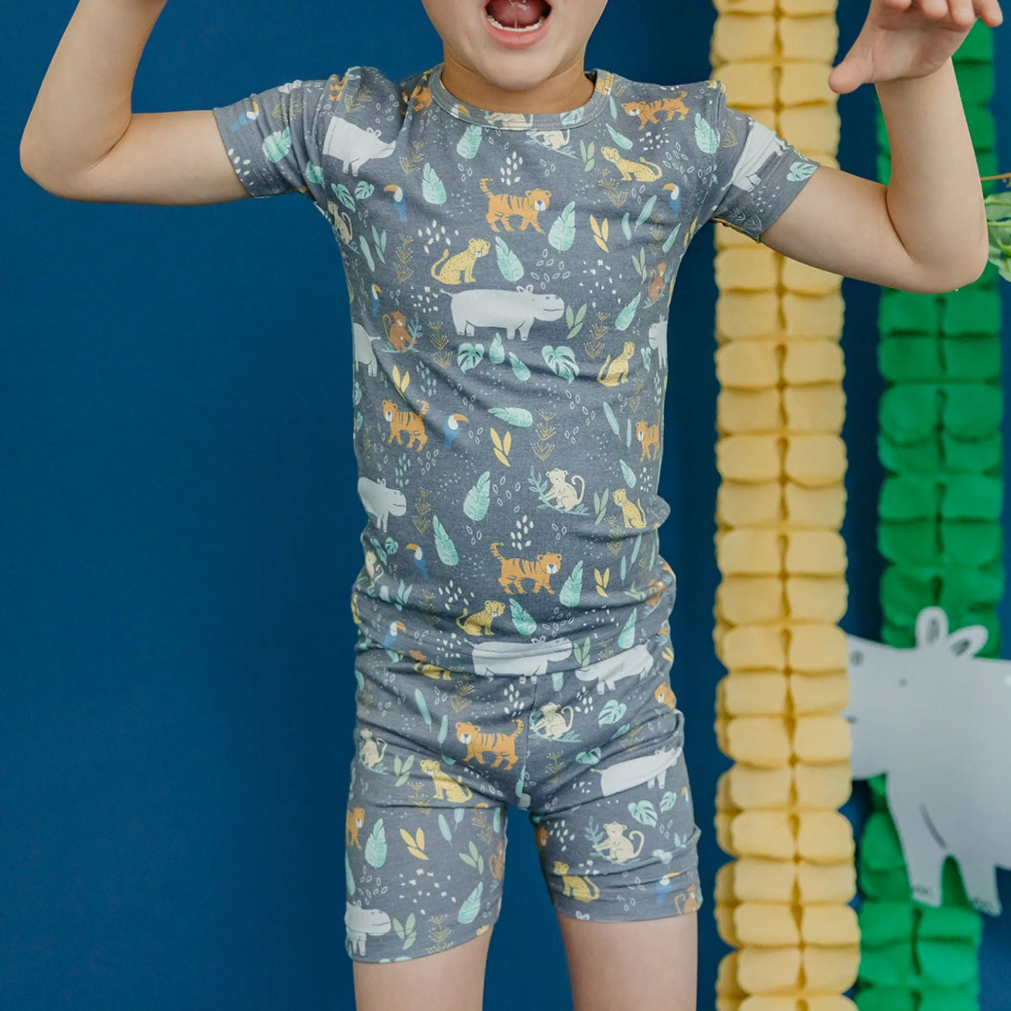 2pc Short Sleeve Pajama Set - Bengal