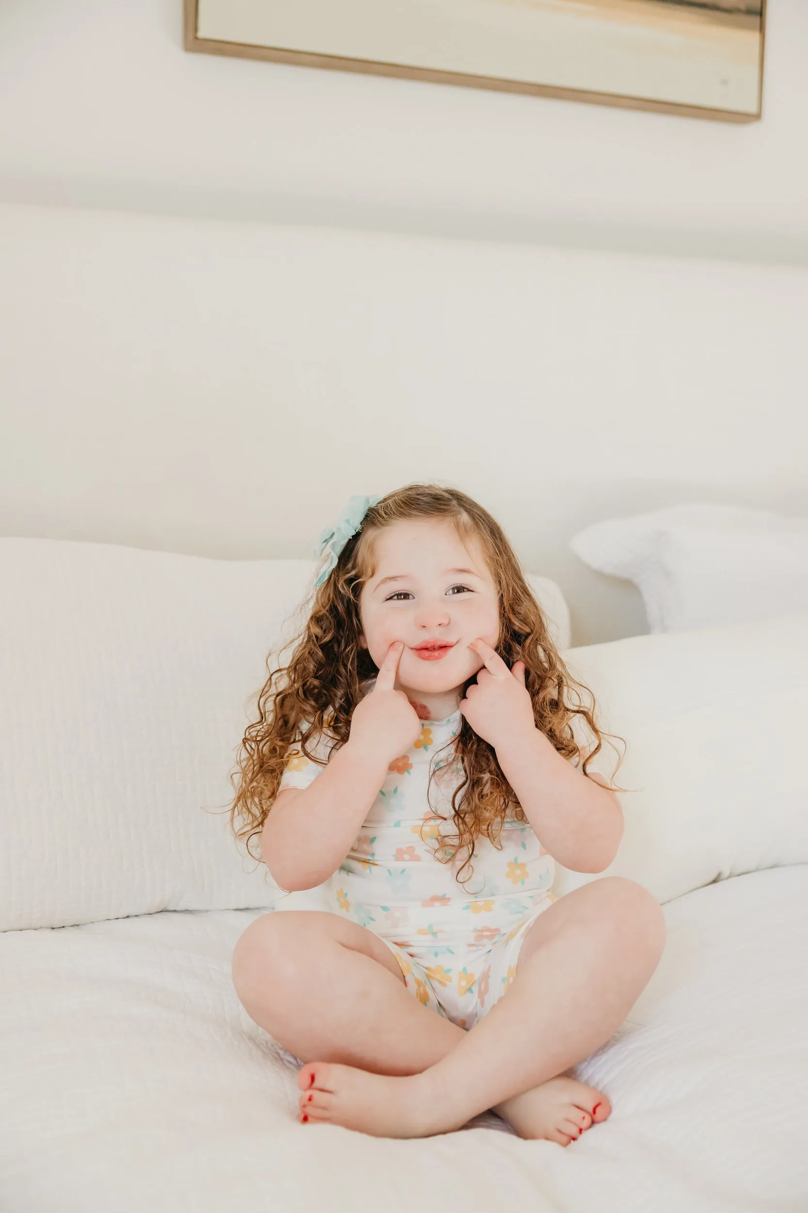 2pc Short Sleeve Pajama Set - Daisy