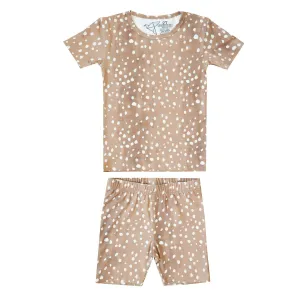 2pc Short Sleeve Pajama Set - Fawn