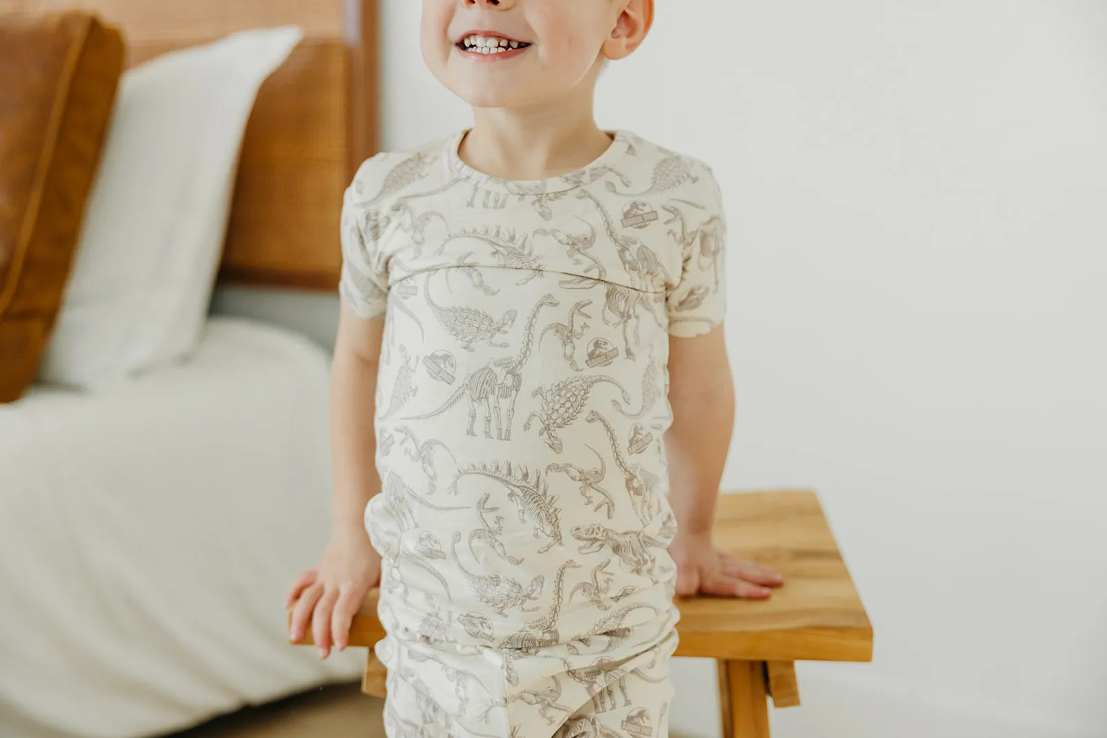 2pc Short Sleeve Pajama Set - Jurassic Park Fossils