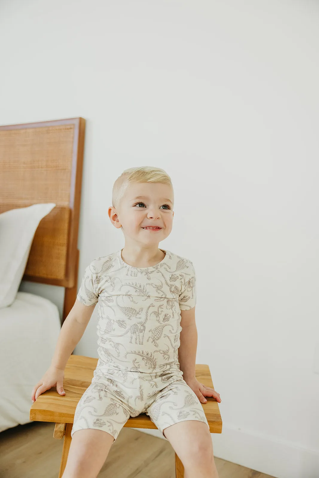 2pc Short Sleeve Pajama Set - Jurassic Park Fossils