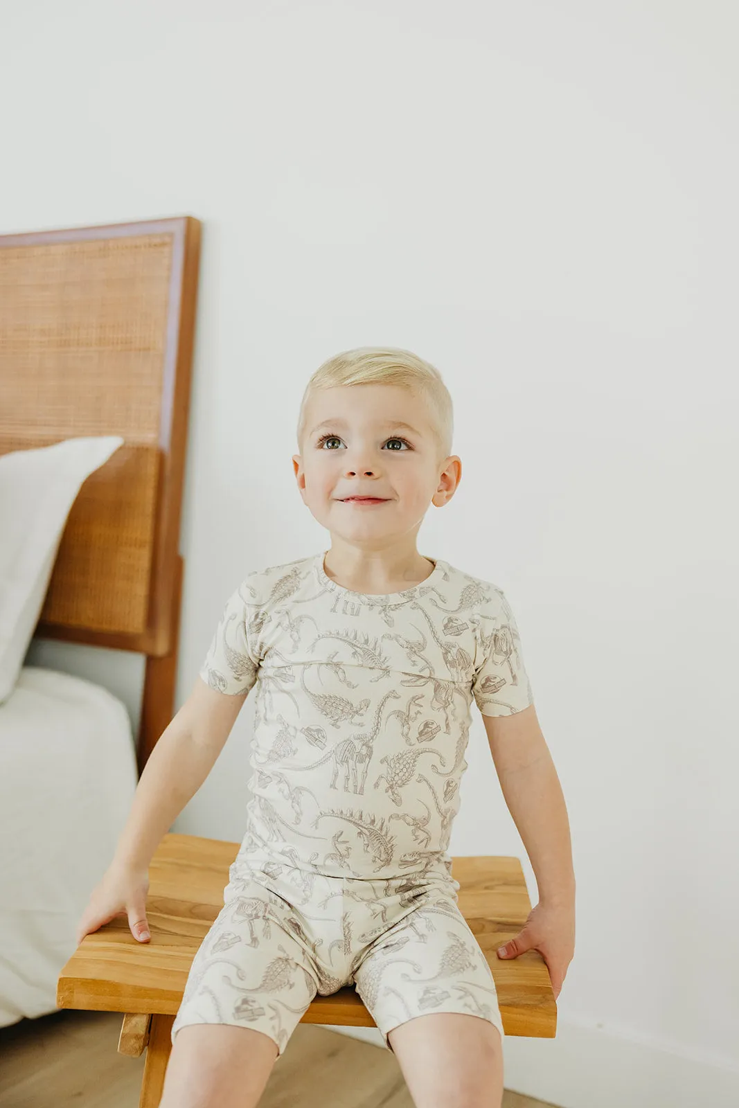 2pc Short Sleeve Pajama Set - Jurassic Park Fossils
