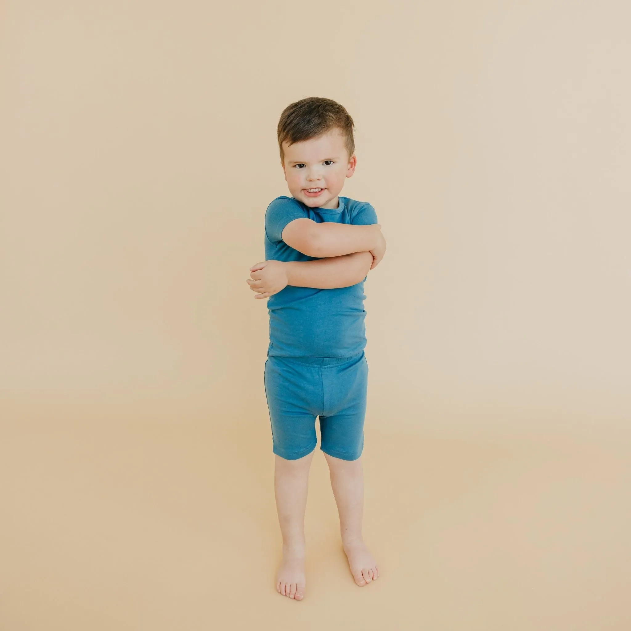 2pc Short Sleeve Pajama Set - Steel