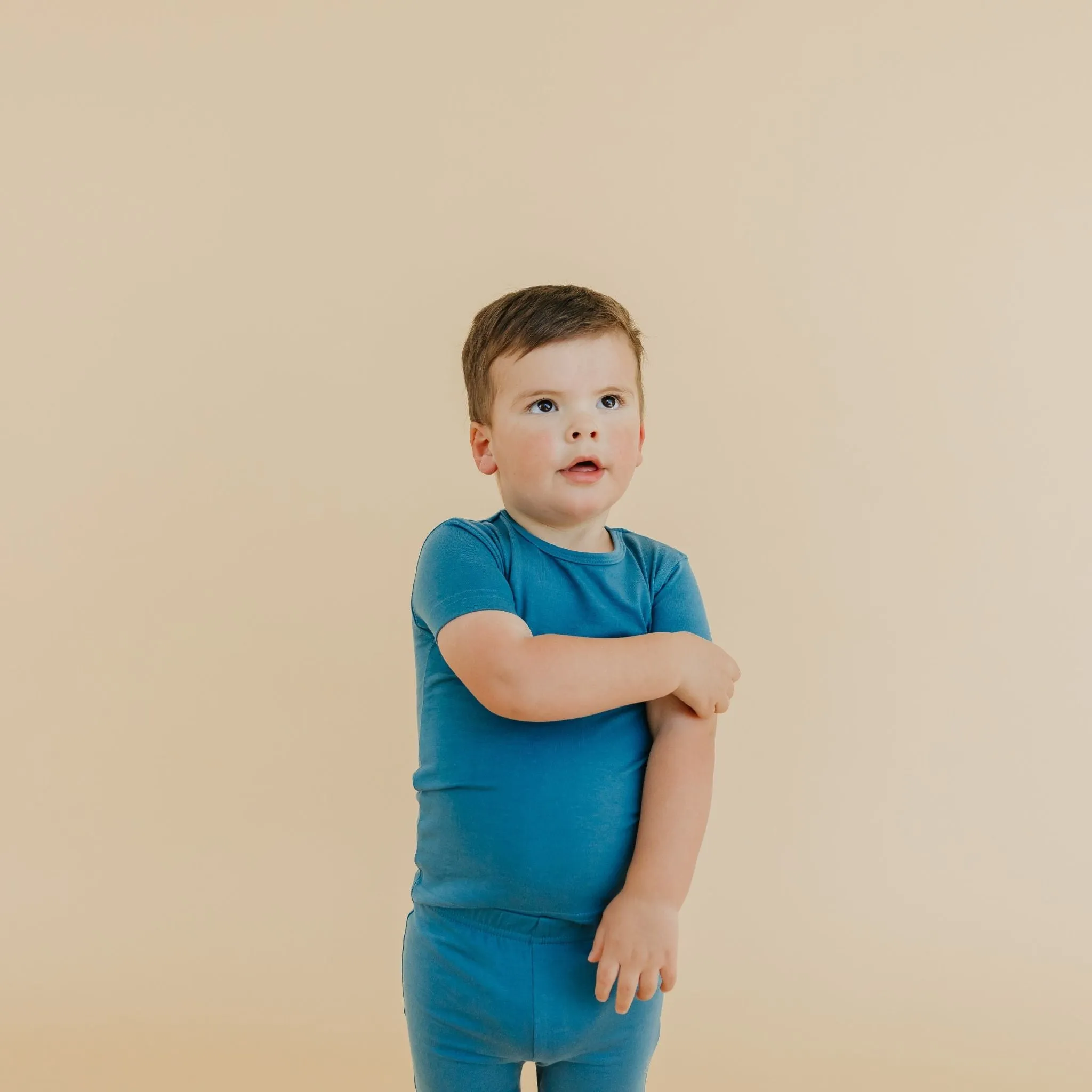 2pc Short Sleeve Pajama Set - Steel