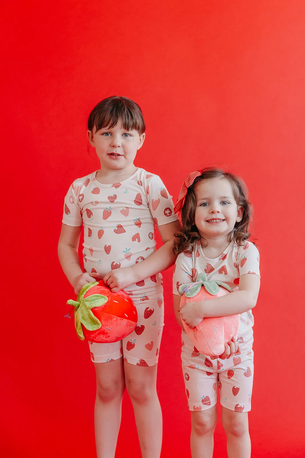 2pc Short Sleeve Pajama Set - Strawberry