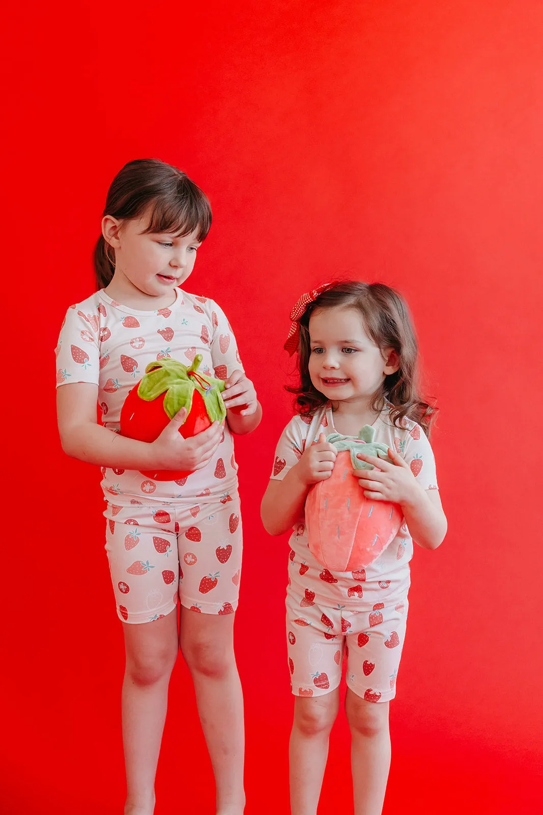 2pc Short Sleeve Pajama Set - Strawberry