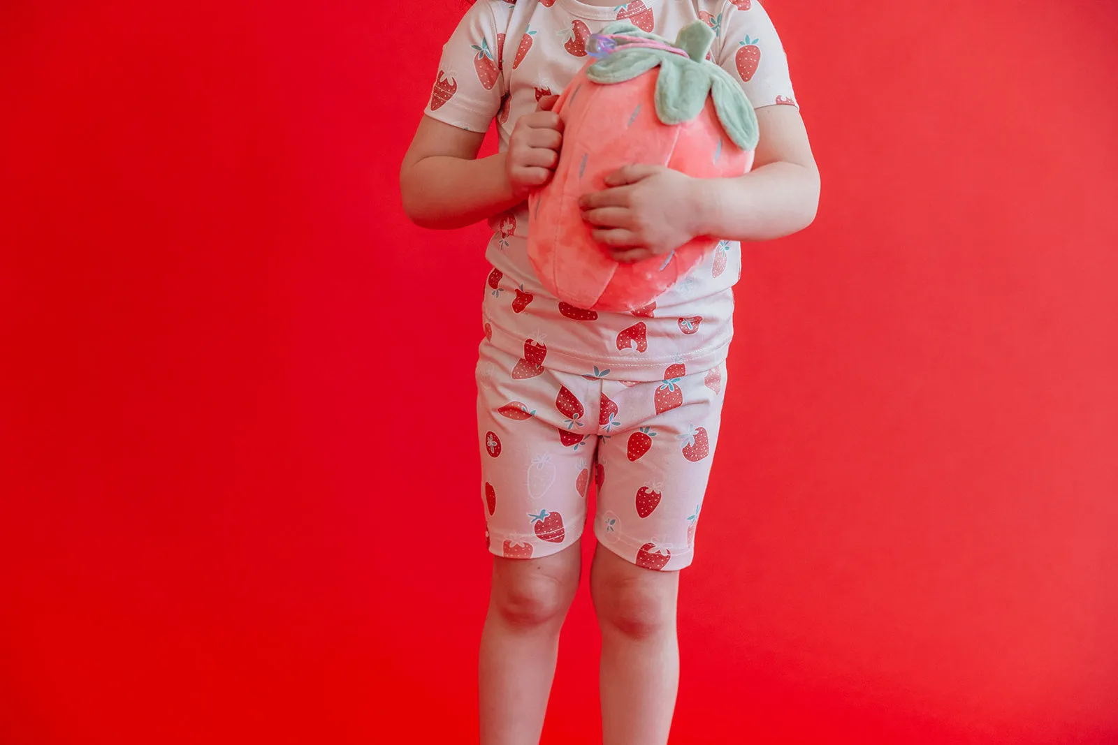 2pc Short Sleeve Pajama Set - Strawberry