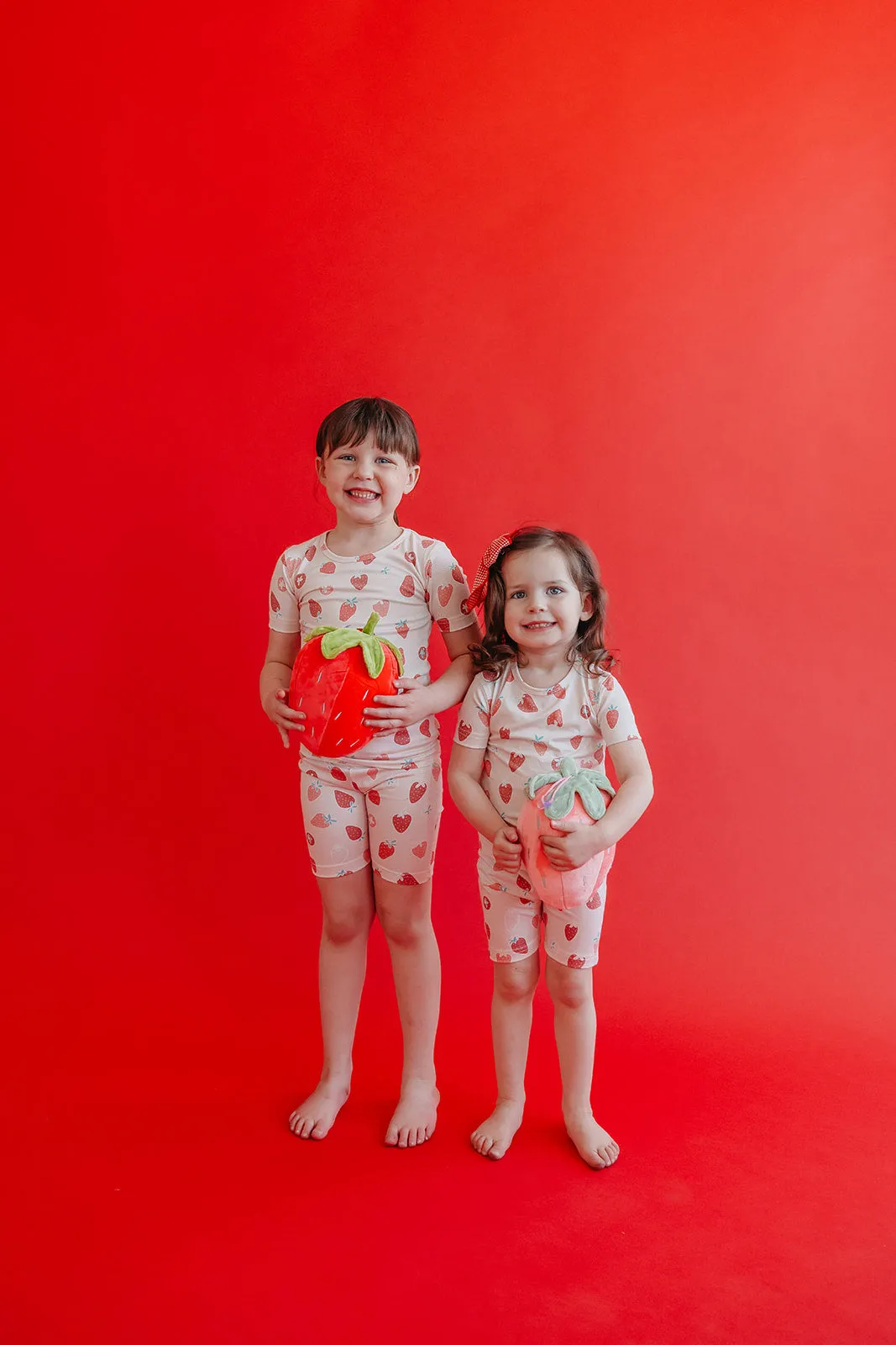 2pc Short Sleeve Pajama Set - Strawberry