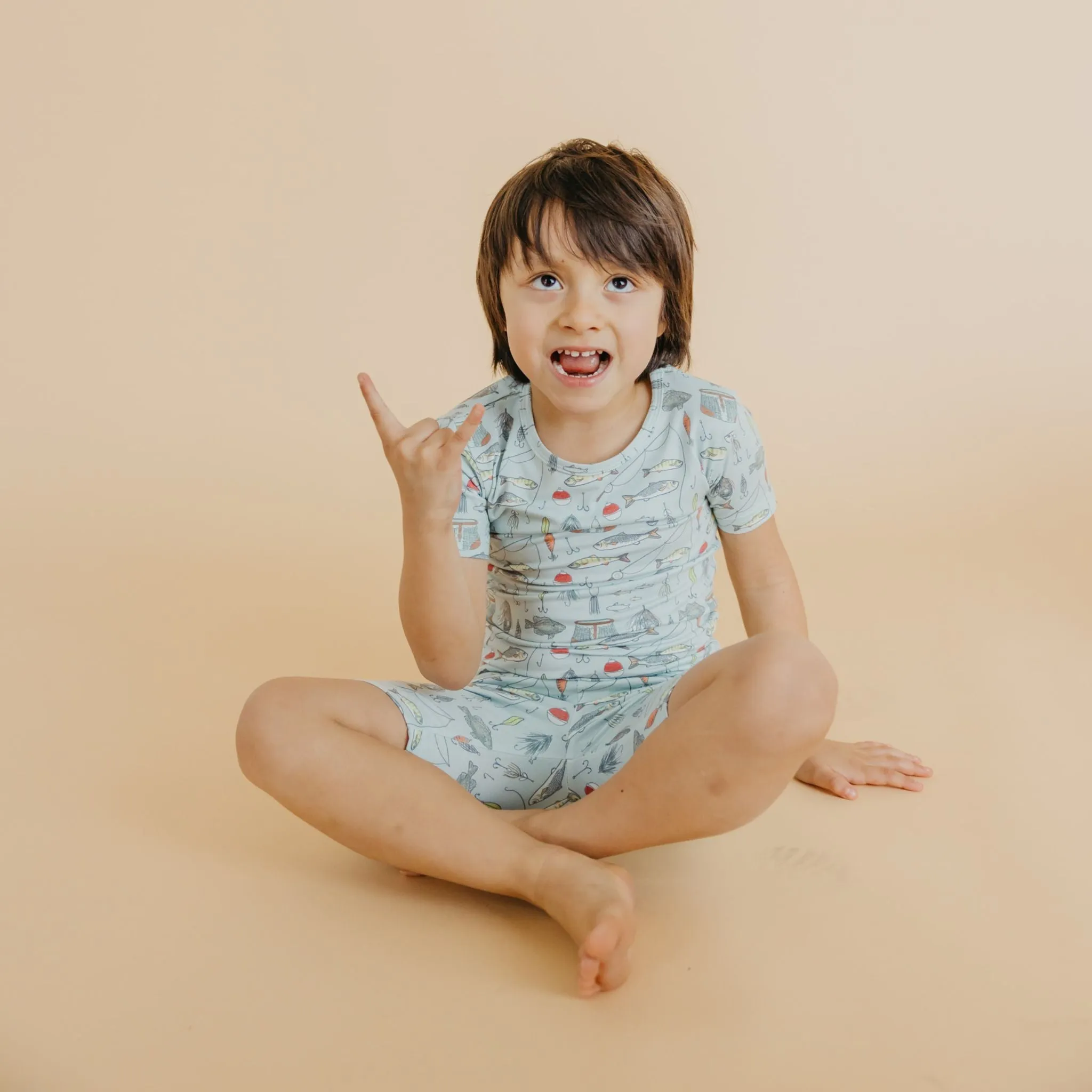 2pc Short Sleeve Pajama Set - Trout