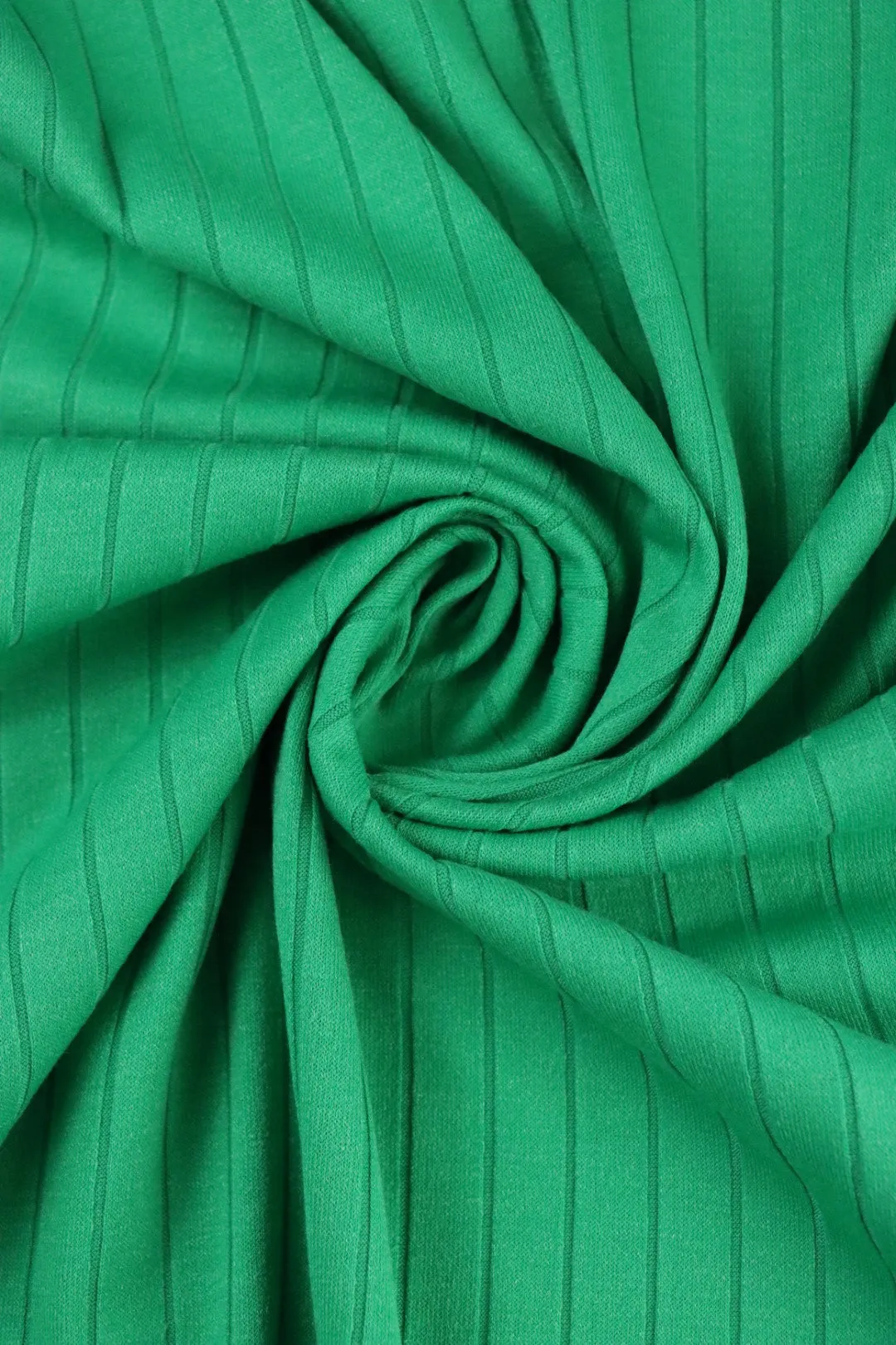 2YD PRECUT; Kelly Green Seville Wide Rib Knit